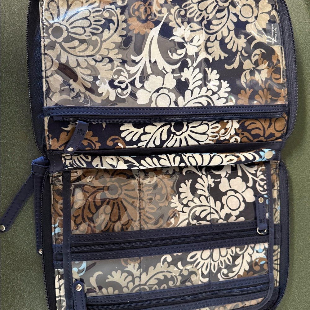 Vera Bradley Quilted Navy Jewelry Case - Picture 3 of 4